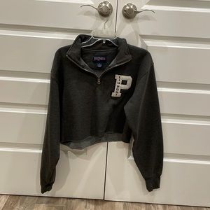 Sweatshirt style crop top